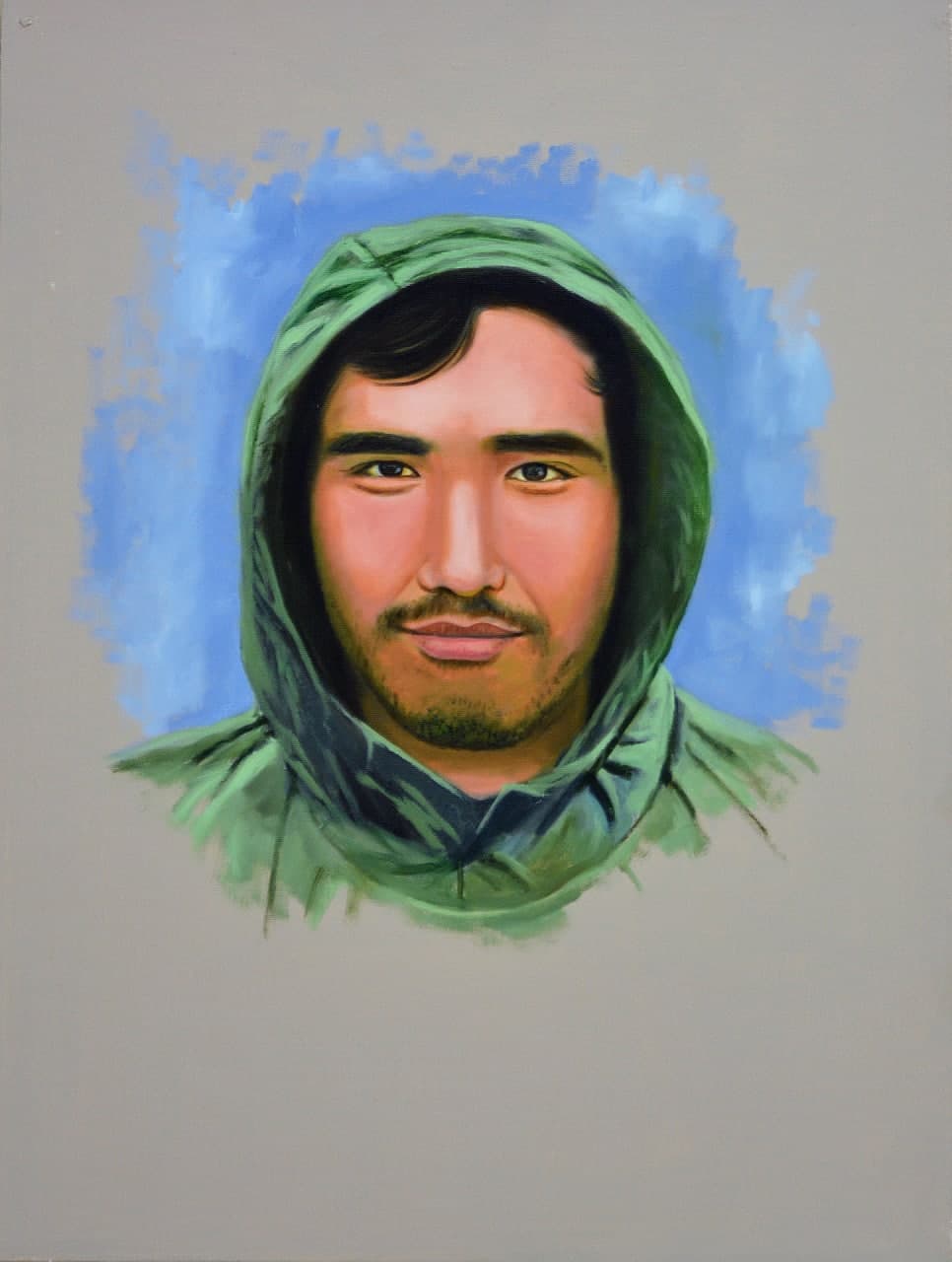 نقاشی چهره شهید هادی غلامی